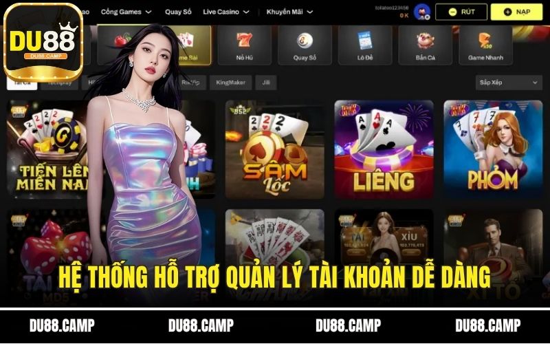 Hệ thống hỗ trợ quản lý tài khoản dễ dàng