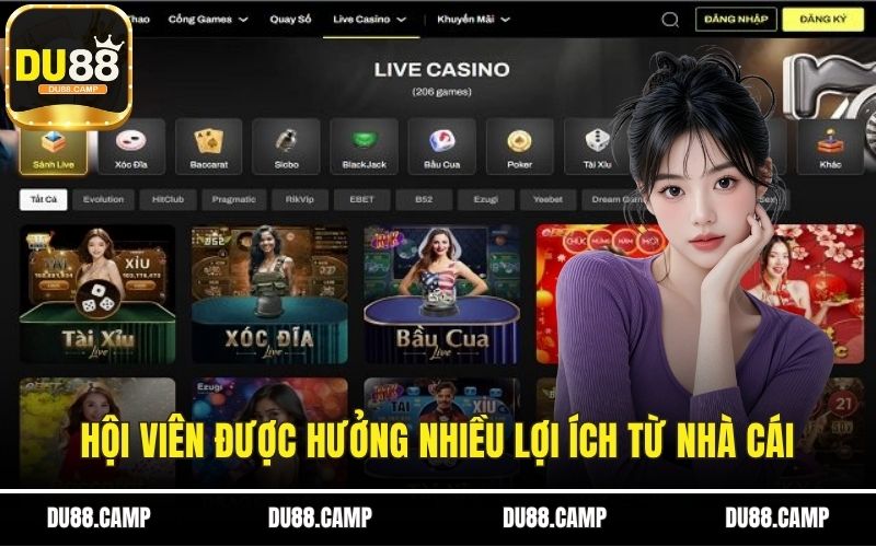 Hội viên được hưởng nhiều lợi ích từ nhà cái