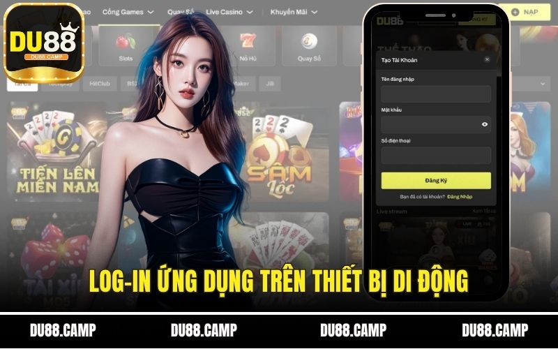 Log-in ứng dụng trên thiết bị di động