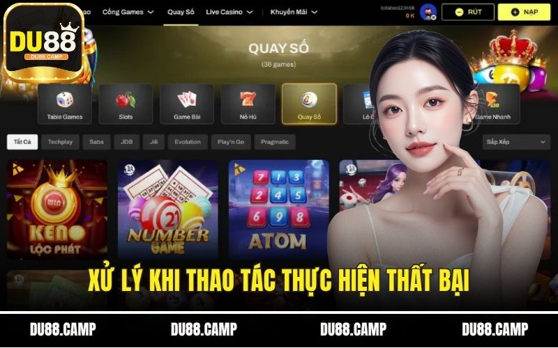 Xử lý khi thao tác thực hiện thất bại